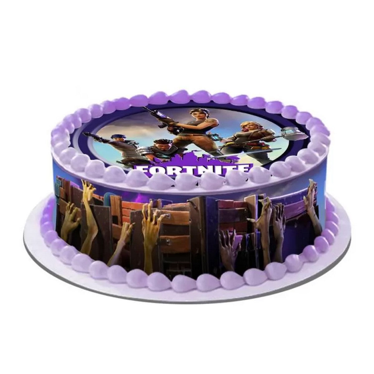 DECOGATO Azyme Disque en azyme comestible thème Fortnite Diamètre 20cm décoration gâteau d'anniversaire