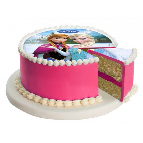 DECOGATO Azyme Disque en azyme comestible thème Frozen Diamètre 20cm Décoration gâteaux d'anniversaire