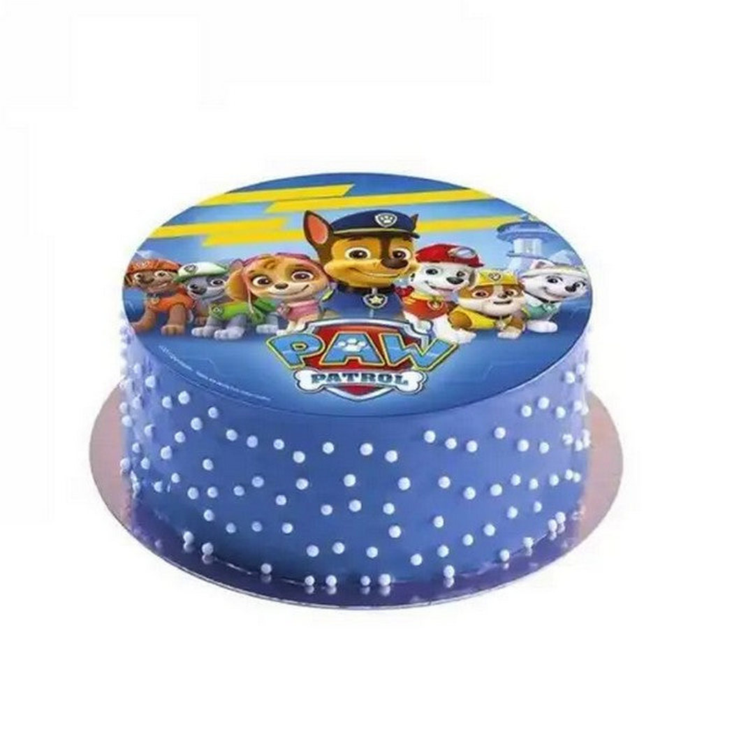 DECOGATO Azyme Disque en azyme comestible thème Paw patrol Diamètre 20cm décoration gâteau d'anniversaire