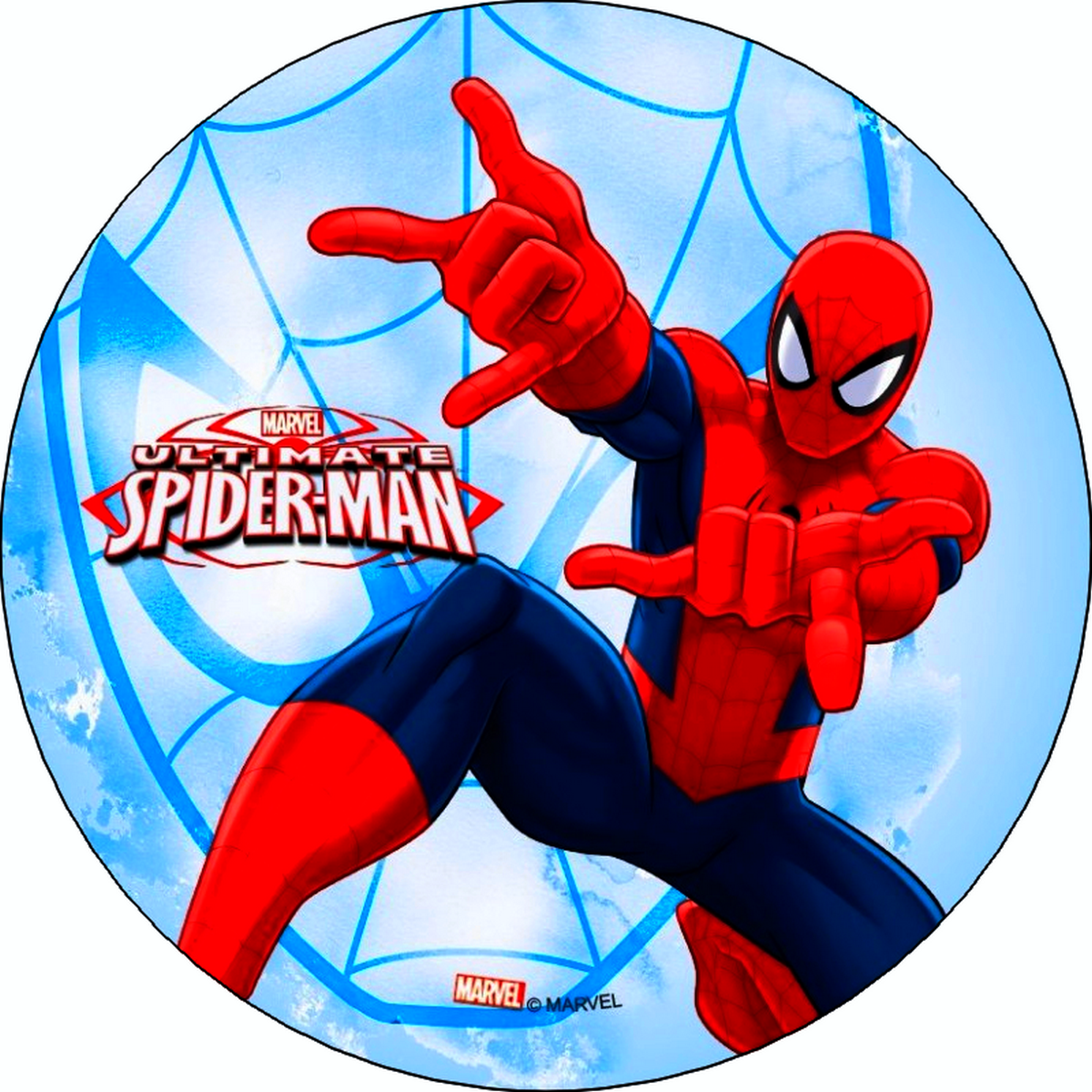 DECOGATO Azyme R001 Disque en azyme comestible thème Spiderman Diamètre 20cm Décoration gâteaux d'anniversaires