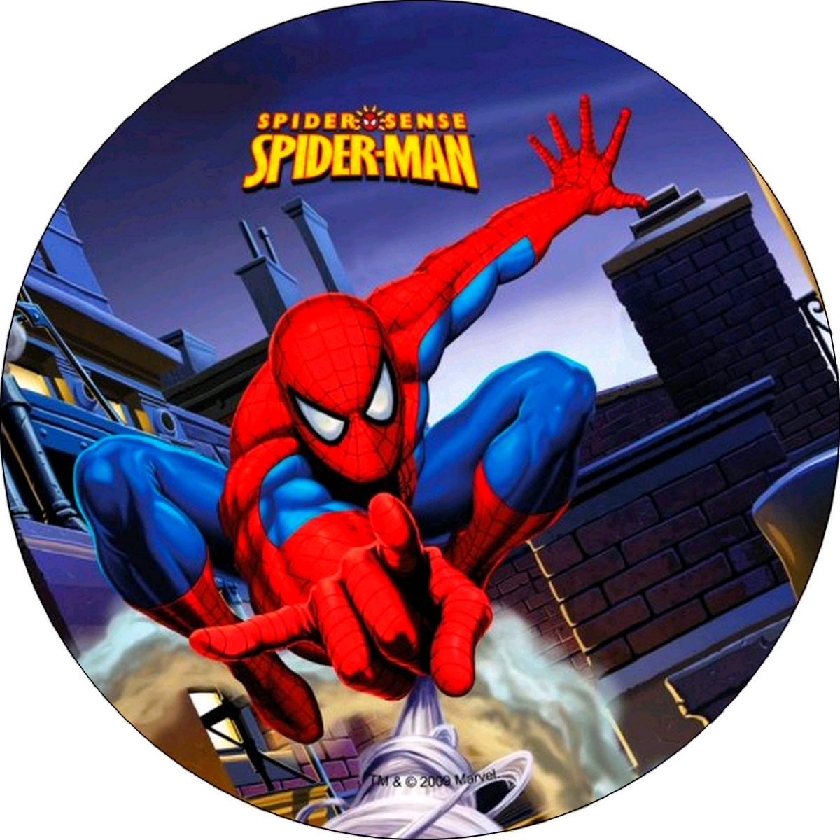 DECOGATO Azyme R002 Disque en azyme comestible thème Spiderman Diamètre 20cm Décoration gâteaux d'anniversaires