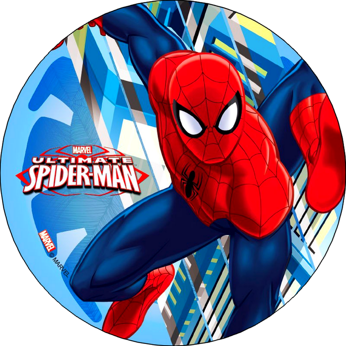DECOGATO Azyme R003 Disque en azyme comestible thème Spiderman Diamètre 20cm Décoration gâteaux d'anniversaires