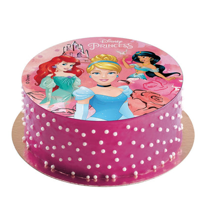 DECOGATO Disque azyme comestible thème Princesses diamètre 20cm Décoration gâteau d'anniversaire