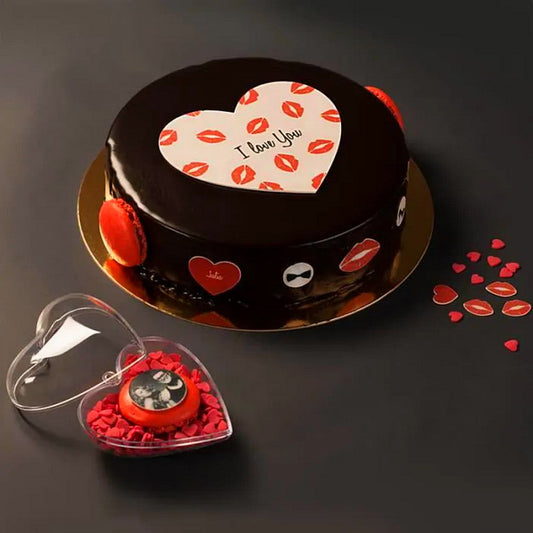 DECOGATO Photo azyme comestible thème Saint Valentin diamètre 20cm décoration des gâteaux