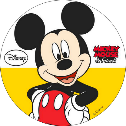 DECOGATO R001 Photo en azyme comestible Diamètre 20cm thème Mickey Mouse pour décoration des gâteaux d'anniversaires