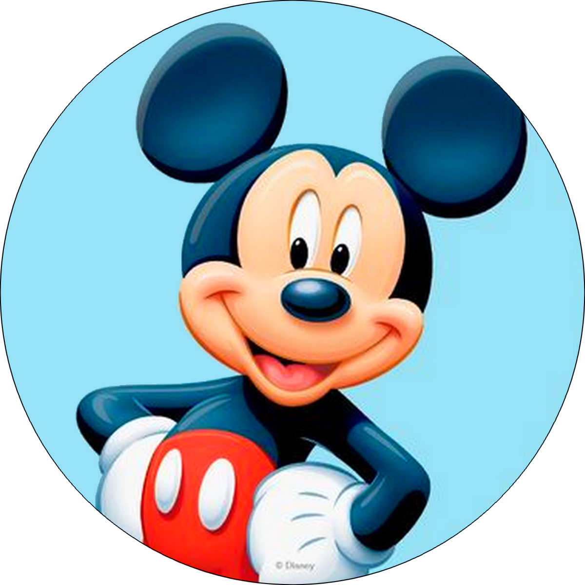 DECOGATO R007 Photo en azyme comestible Diamètre 20cm thème Mickey Mouse pour décoration des gâteaux d'anniversaires